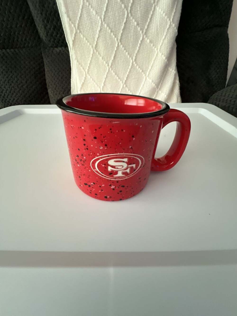 San Francisco 49ers NFL Speckled Ceramic Camping Mug